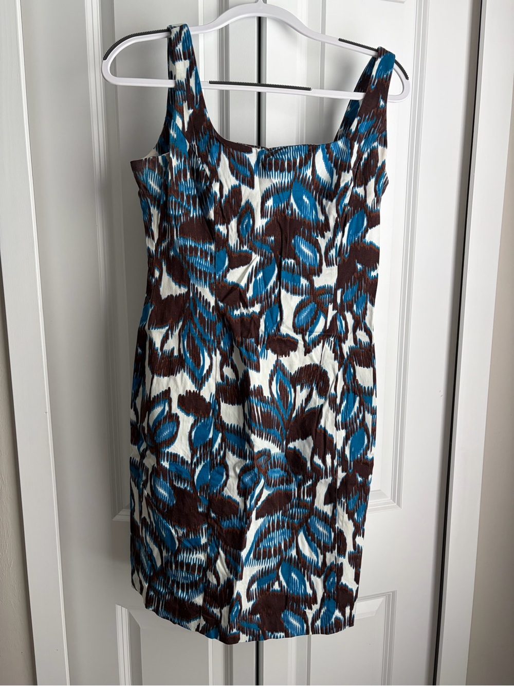 American Living Blue, Brown & White Floral Mini Dress